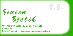 vivien bjelik business card